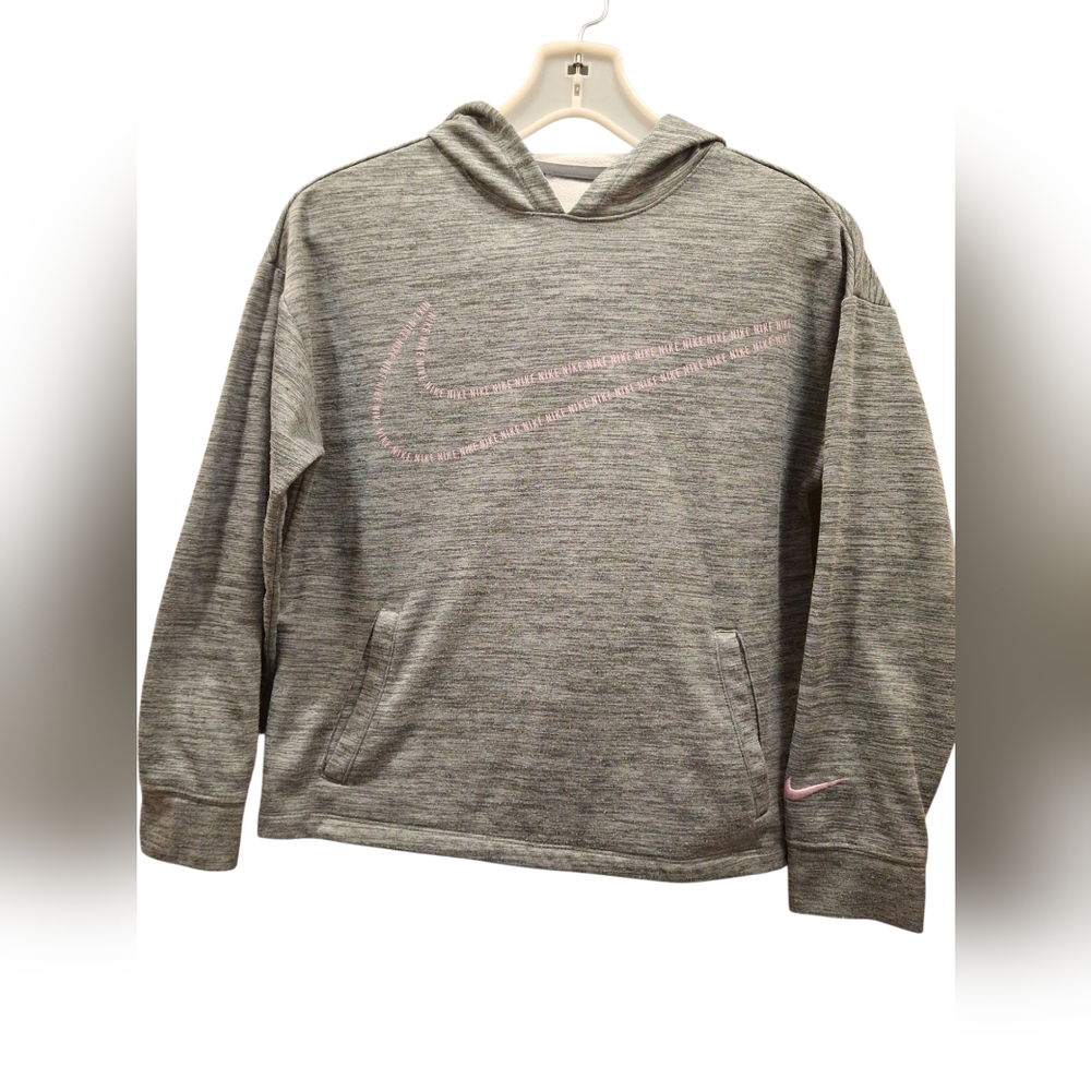 "Nike" Sz. XS Gray and Pink Sweatshirt Pullover Hoodie.Check measurements no tag
